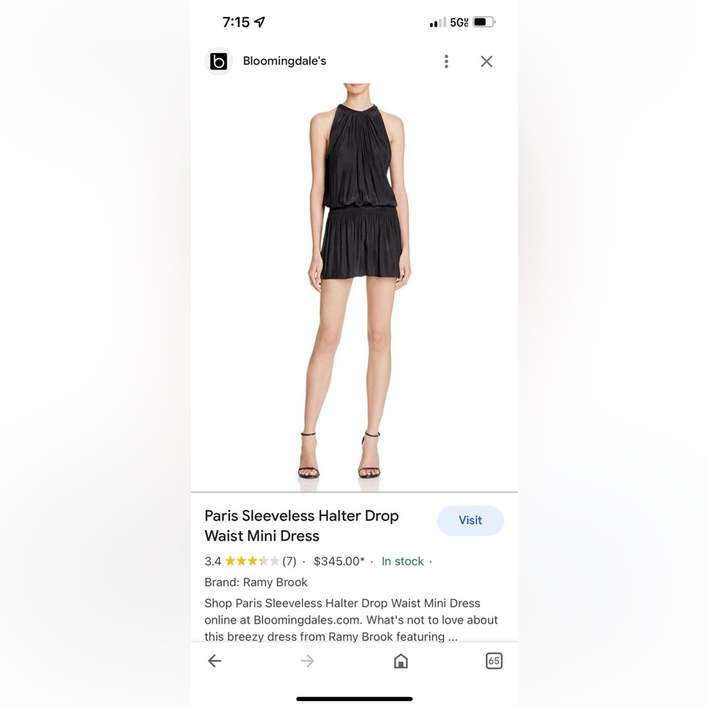 Classic Black Ramy Brooke Halter dress